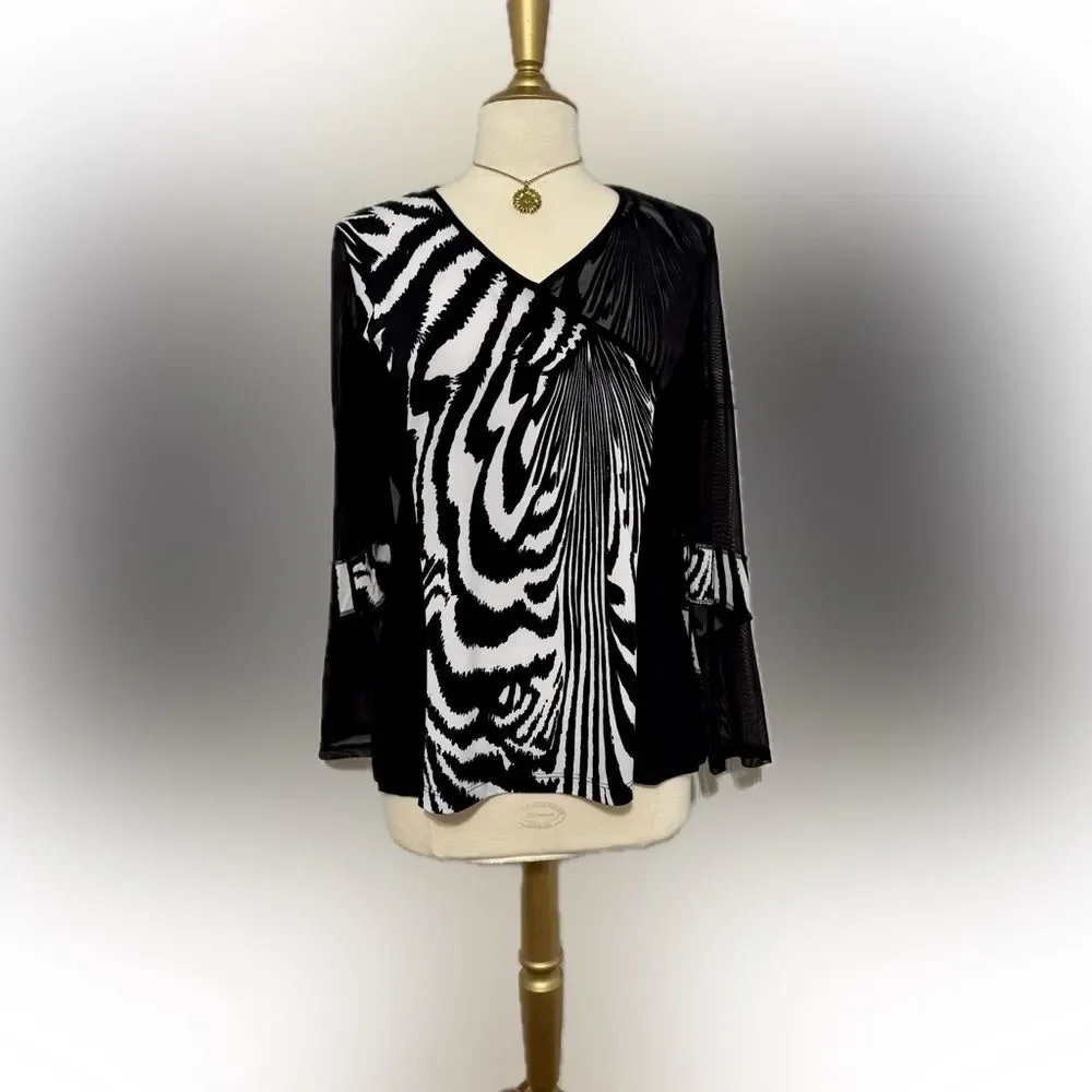 Picadilly Fashions black & white top! - Picture 2 of 14